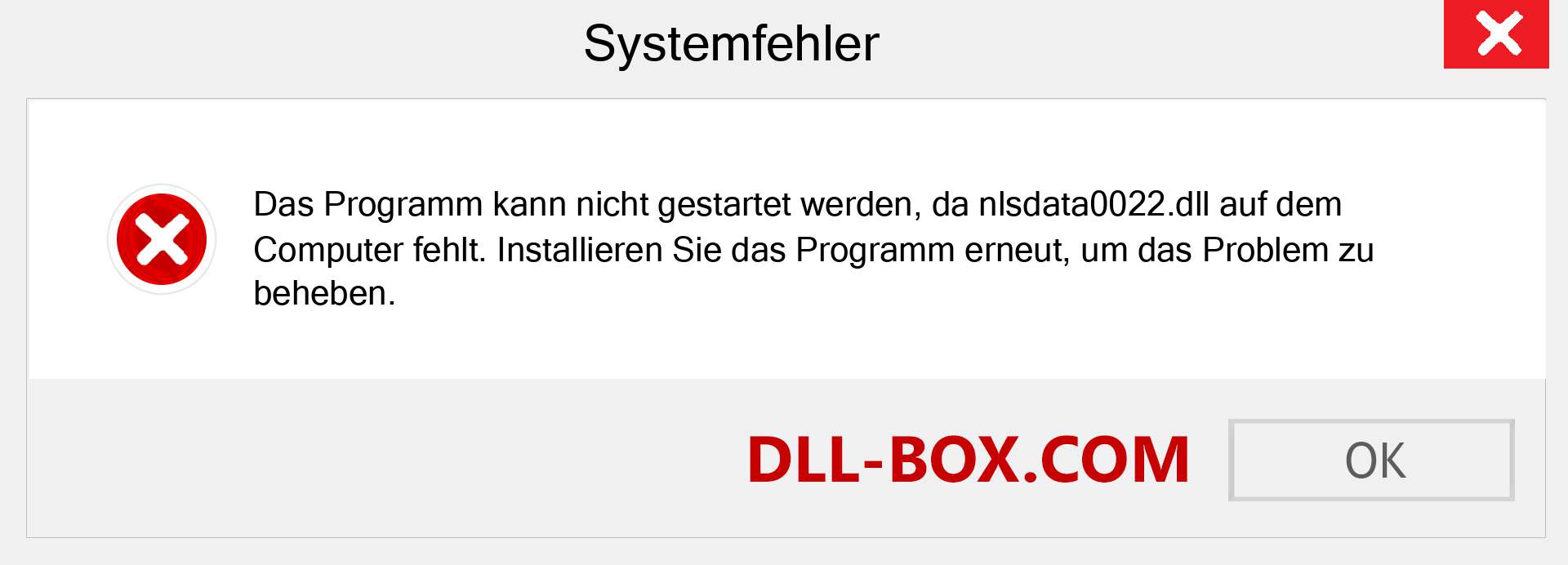 nlsdata0022.dll-Datei fehlt?. Download für Windows 7, 8, 10 - Fix nlsdata0022 dll Missing Error unter Windows, Fotos, Bildern