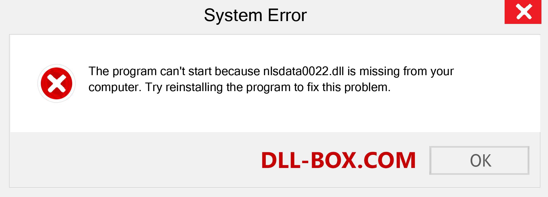  nlsdata0022.dll file is missing?. Download for Windows 7, 8, 10 - Fix  nlsdata0022 dll Missing Error on Windows, photos, images