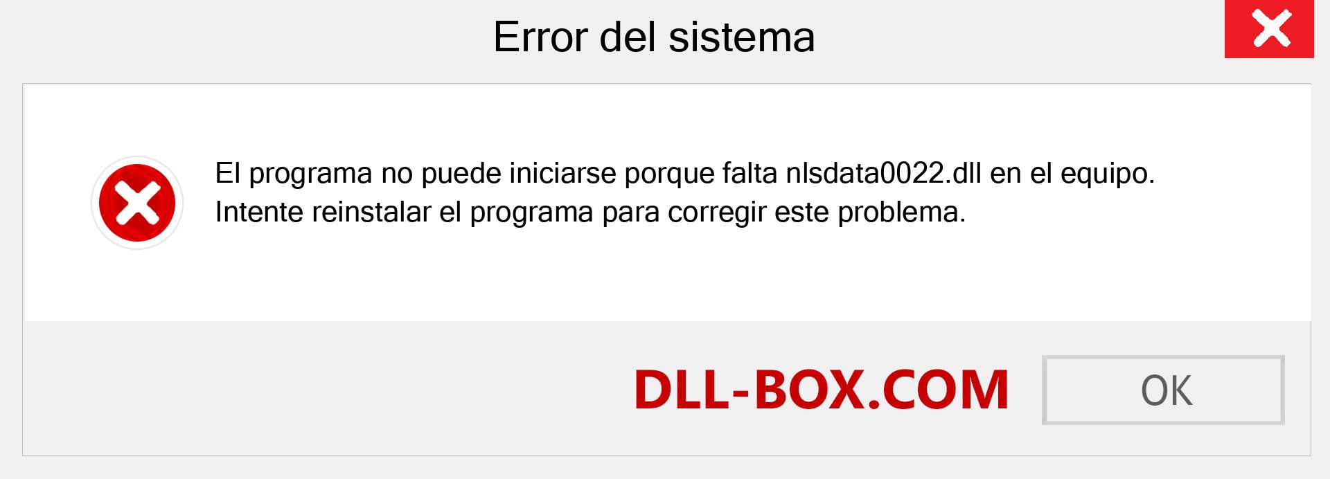 ¿Falta el archivo nlsdata0022.dll ?. Descargar para Windows 7, 8, 10 - Corregir nlsdata0022 dll Missing Error en Windows, fotos, imágenes